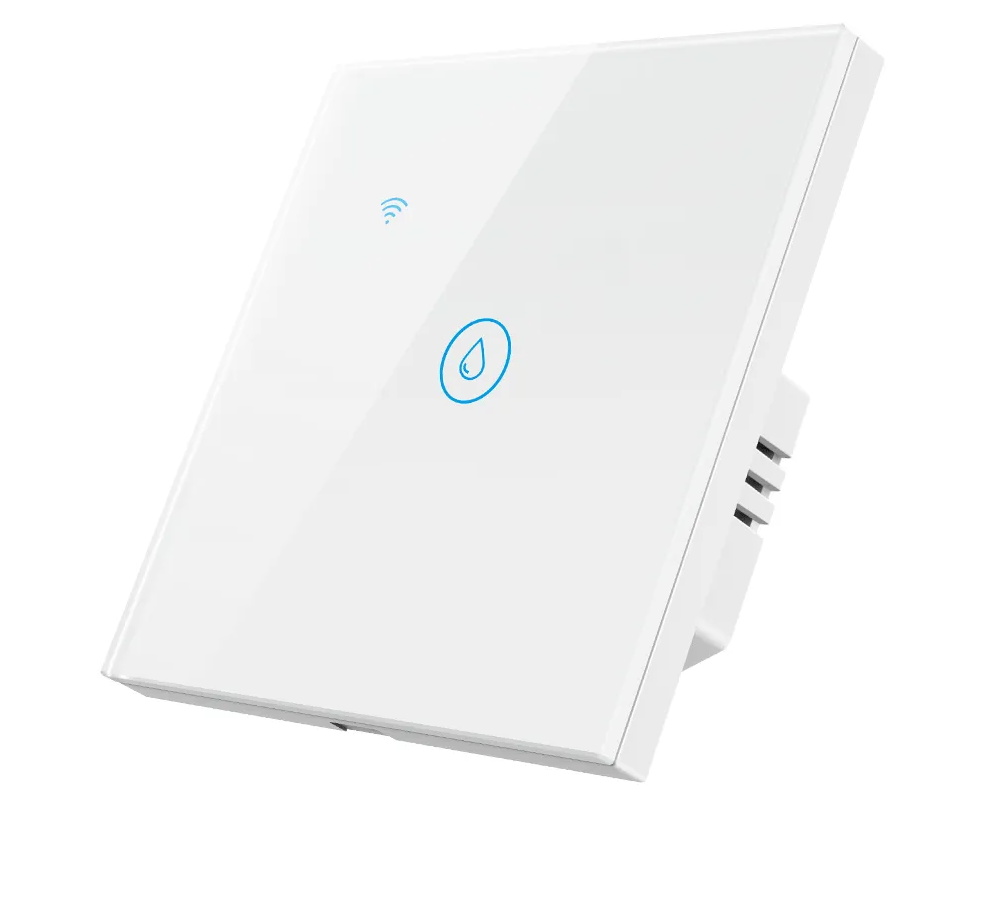 HS-001_diagonal_W_i.png Паметен WiFI болерски прекинувач на допир стаклен панел 20А 4000W НулаФаза Бела