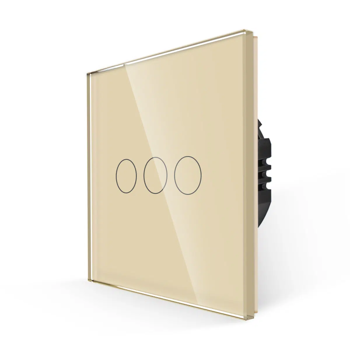LS-0003_diagonal_A.jpg Паметен WiFI прекинувач на допир со три тастера стаклен панел 600W  НулаФаза Златна