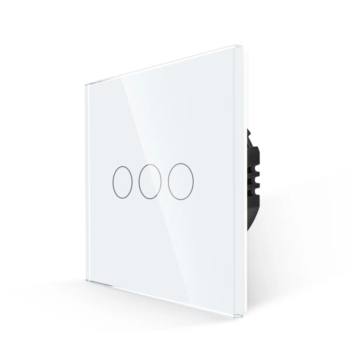 LS-0003_diagonal_W.jpg Паметен WiFI прекинувач на допир со три тастера стаклен панел 600W  НулаФаза Бела