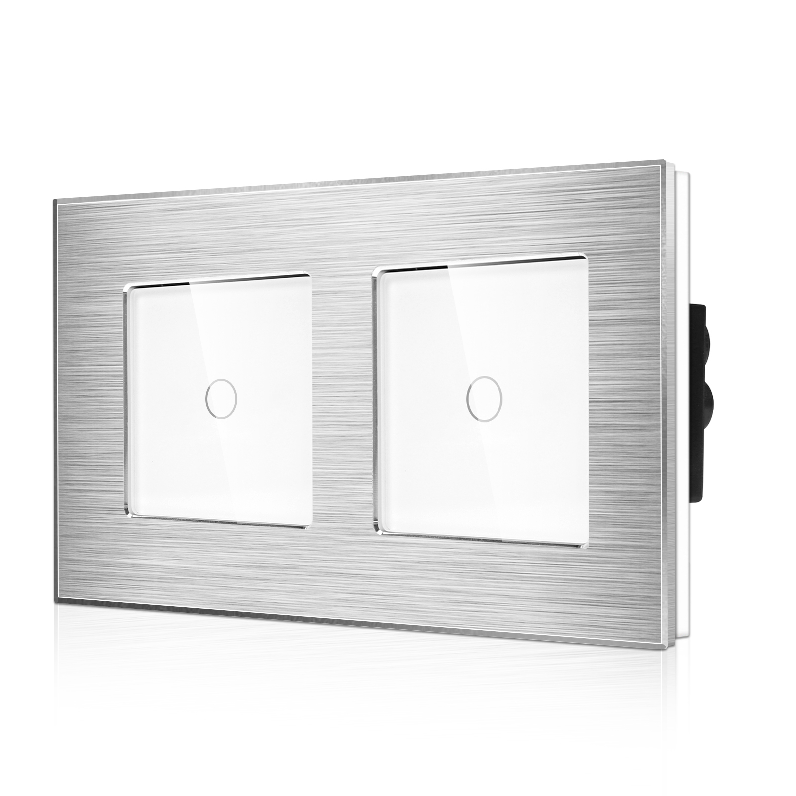 LSM-0005_diagonal_W.jpg Паметни WiFI прекинувачи на допир 11 тастер дводелна алуминиумска рамка 600W НулаФаза Бела