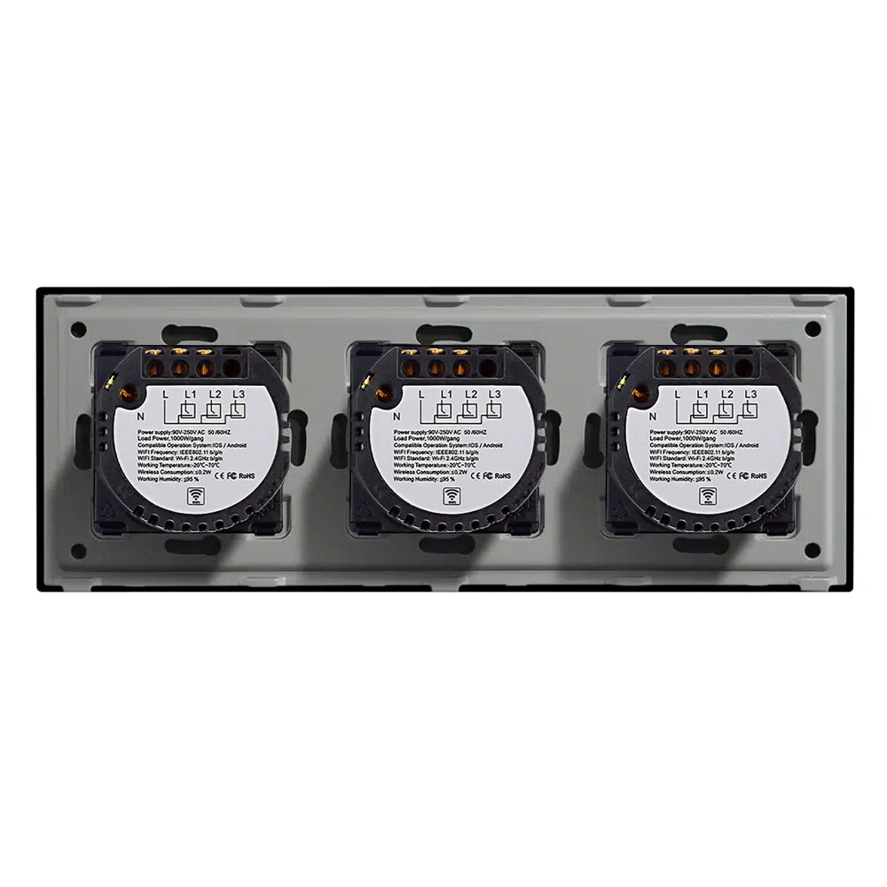 MLS-0008_B_back.jpg Паметен WiFI прекинувач на допир 222 троделен широк панел од стакло 600W Задна страна
