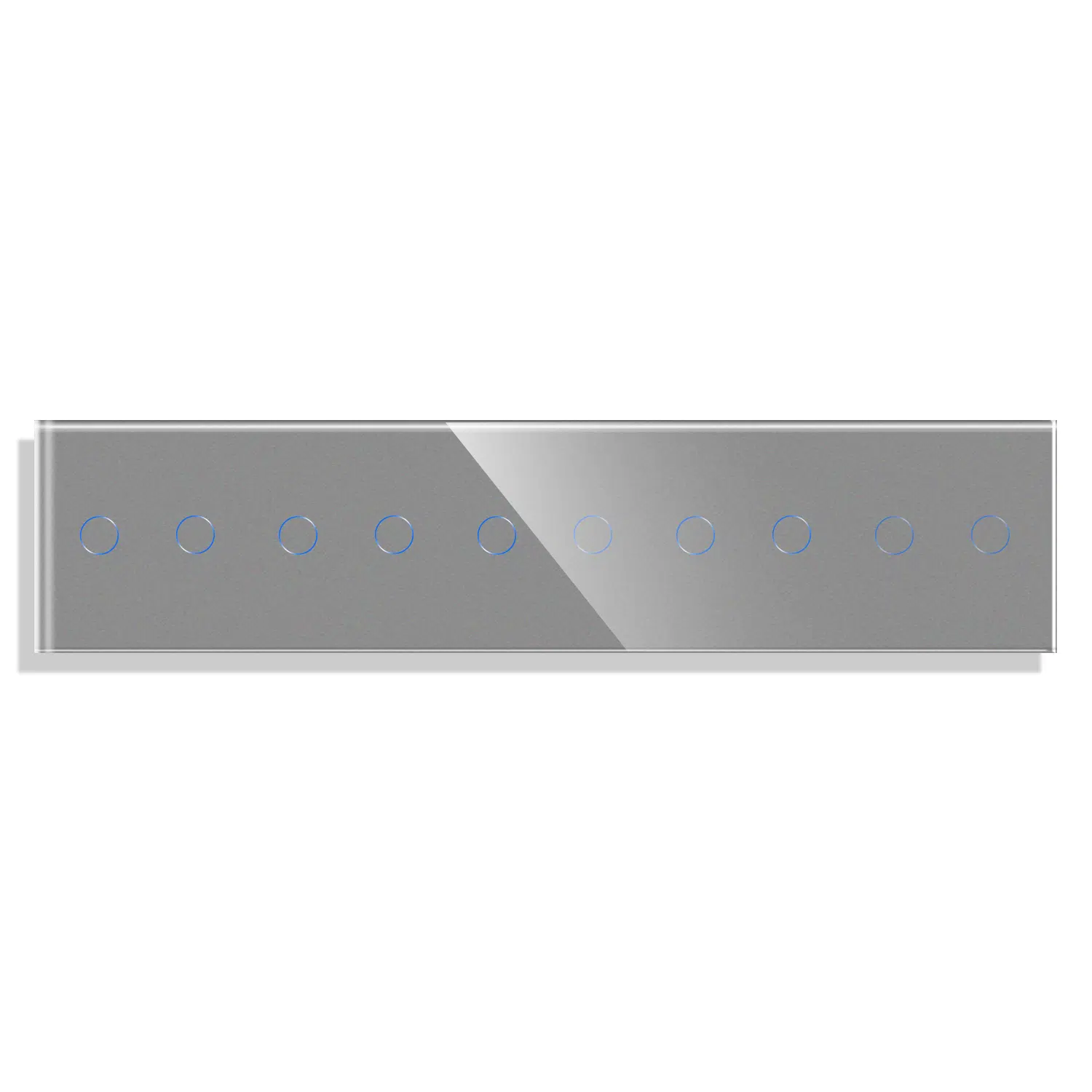 MLS-0015_G_front.jpg Паметен WiFI прекинувач на допир 22222 петделен широк панел од стакло Сива