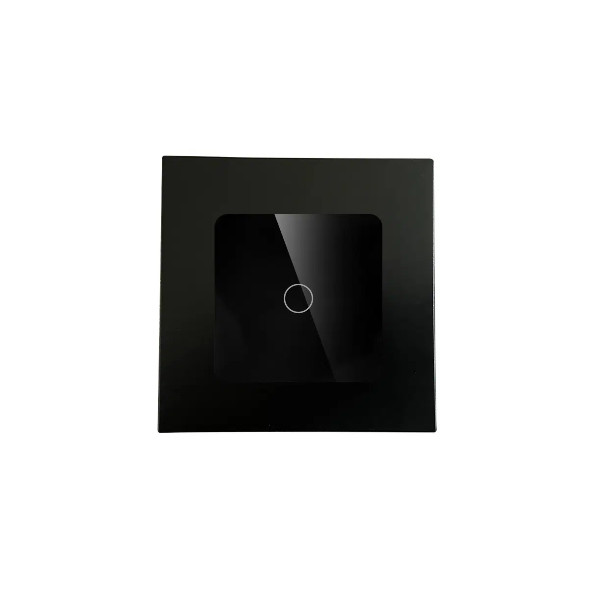VM-0001_B_front.jpg Паметен WiFI прекинувач на допир со еден тастер ПВЦ рамка 600W  НулаФаза Црна